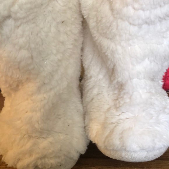 NEW Jaclyn Smith furry zip up slippers ivory size - Picture 4 of 7